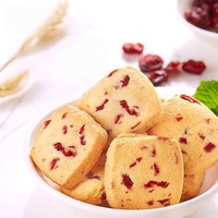 Biskuit Rasa Cranberry Mini Berlapis-lapis Grosir, Camilan Renyah Kemasan 3kg, OEM Rasa Kue Kering