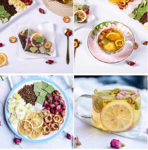 Foglia di loto di limone biologico rosa bellezza dell'utero Detox tè alla rinfusa bustine scatola di imballaggio formato tazza spezie dimagranti sane insaccate - Product Image 2