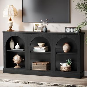 Meuble TV pour téléviseurs de 55/60/65 pouces, centre avec armoires de rangement, console de télévision moderne pour salon et chambre. - Product Image 4