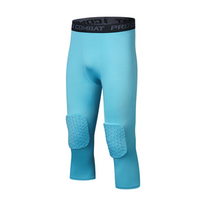 Vente en gros directe usine – Leggings de protection pour hommes à séchage rapide avec coussinets EVA anti-choc en nid d'abeille pour les genoux - Product Image 6