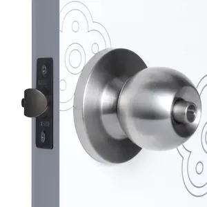 587SS lock the door single open with knob ball locks