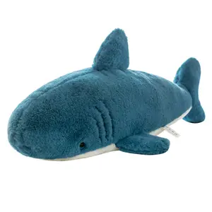 CE/ASTM 2024 Hot Selling Plush Toy Blue Shark Pillow For Children Customized Stuffed Animals Toys Plushie Room Decoration