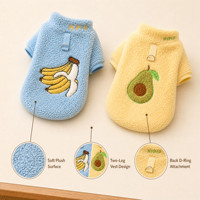 Vêtements d'hiver pour chiens et chats, motif avocat, polaire chaude, style preppy, pour petits chiens, Bichon Frisé, Teddy, design à deux pattes