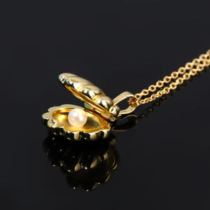 <span class=keywords><strong>Nuevo</strong></span> diseño sirena melodía Shell perla collar cadena Retro Palacio océano Artificial moda Metal colgante animación periférico - Product Image 3