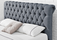 Lit Double en Velours Taille King avec Tiroir Willsoon pour Hôtel, Cadre de Lit Rembourré Réglable avec Tête de Lit Capitonnée, Camas