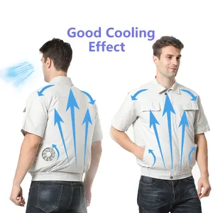 Summer Men Air Conditioner Cool Jacket Clothes Fan Air Conditioning Cooling Work Coat Air-Conditioned Clothes