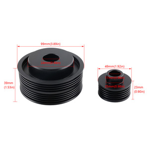 Aluminum V-Belt <b>Pulley</b> 99mm 6 Grooves For Subaru Impreza WRX Racing Car Parts - Product Image 1