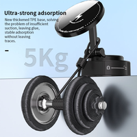 Support de téléphone de voiture pliable à rotation à 360 degrés avec charge sans fil 15W, type à aspiration magnétique, charge sans fil 15W pour écouteurs