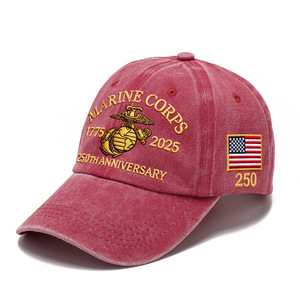 <strong>Marine</strong> Corps 250th Anniversary Hat Custom Print 6-Panel Vintage 100% Cotton Baseball <strong>Cap</strong> Adjustable Retro <strong>Marine</strong> Summer <strong>Cap</strong> - Product Image 3