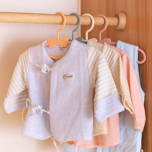 Children's Plastic Clothes Hangers With Bow Design For Kids And Toddlers Simple Trouser Hangers In Blue Pink Orange Off White - Product Image 2