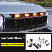 Kit d'éclairage d'ambiance pour calandre avant avec petites lumières jaunes, configuration 1 à 4, compatible avec Jetour Traveler/T2 2026