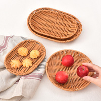 Plastiek geweven minimalistische fruitmand/snackbak voor hotels, restaurants, KTV/bars, noten- en frietmand, snackopbergbak