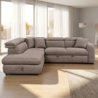 Le Meuble de Salon Pliant Rectangulaire à Trois Places en Tissu avec Porte-Gobelets, Confortable et Durable, Design Européen, du Grossiste Leader