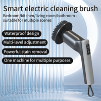 Épurateur électrique détachable réglable Brosse de nettoyage sans fil à long manche pour salle de bain Canapé Toilette Carrelage de sol