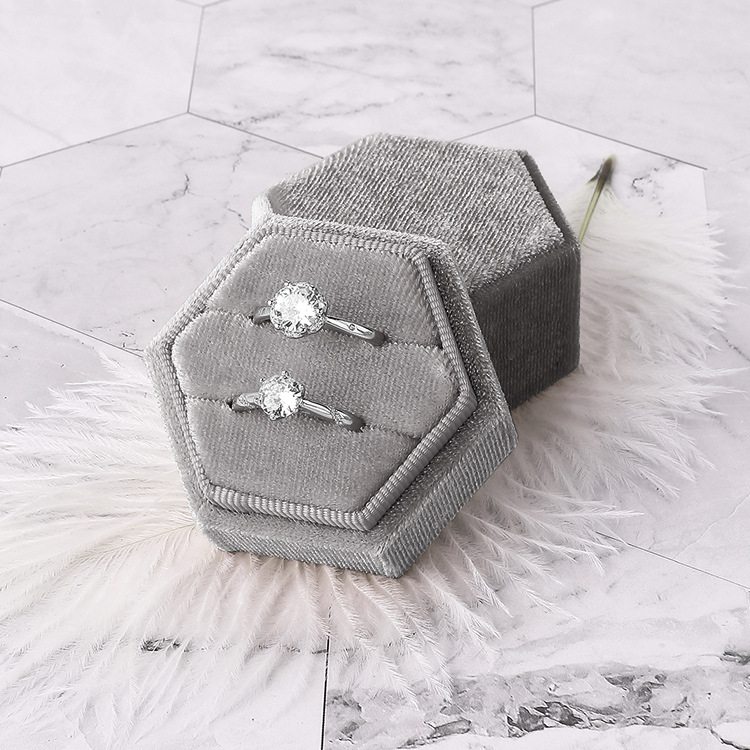 Light gray ring box - light gray - ring box