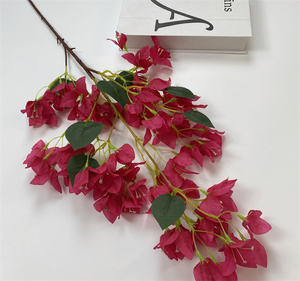 Vente en gros bougainvilliers fleurs artificielles branches d'arbre décor <span class=keywords><strong>violet</strong></span> rouge bougainvilliers en soie pour la décoration intérieure - Product Image 4