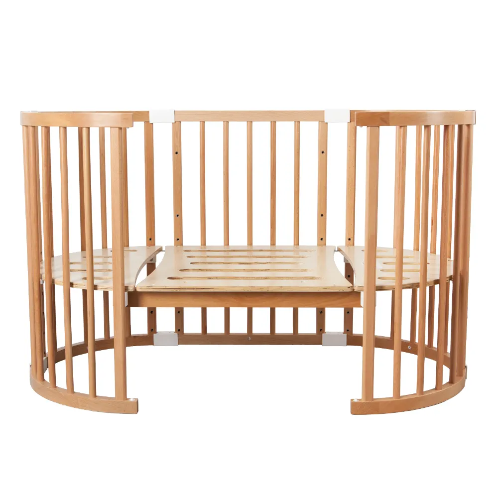 B2b 4 In 1 En 716 Normen Groothandel Nieuwe Converteerbare Houten Massief Houten Babybedje Ovale Babybedje Wieg Bed Voor Pasgeborene