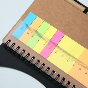 Bloc-notes adhésif personnalisé avec logo, couverture en kraft, mini-format, avec stylo, vente en gros - Product Image 3