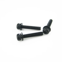 Vis Torx Sems noire avec double rondelle, vis combinée M4