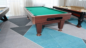 Table de <span class=keywords><strong>billard</strong></span> de style américain personnalisée en usine, avec structure métallique, compartiments de rangement et coins. - Product Image 2