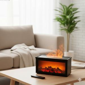 Diffuseur d'arômes intelligent à télécommande noire, huile essentielle avec éclairage d'ambiance, OEM/ODM disponible - Product Image 1