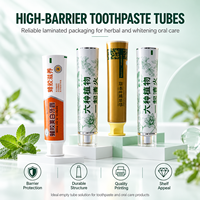 Tube Pasta Gigi Aluminium Plastik Food Grade dengan Logo Custom, Cetak UV, Kemasan Pompa Airless 50ml, Diameter 12.7-35mm