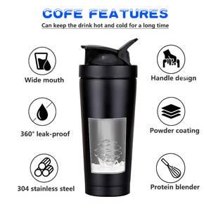 500/750ml Stainless Steel Insulated Sport Style Drinking Bottle for Hiking Gym Direct Drinking <strong>Coffee</strong> Protein <strong>Shaker</strong> with Power - Product Image 4