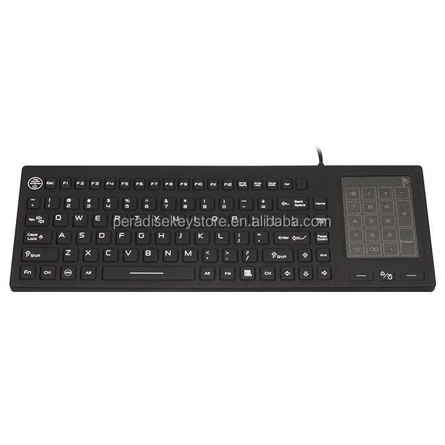 Hospital Industrial Wired Keyboard with Digital Touchpad Backlight Washable and Disinfectable Medical Gaming Wired Keyboard