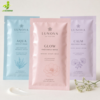 Sachets cosmétiques personnalisés imprimés avec finition mate pour échantillons de lotion et crème pour le visage, avec encoche de déchirement facile
