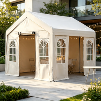 Abri de voiture robuste 3x3m avec toit imperméable et structure en acier, installation facile, idéal pour événements intérieurs/extérieurs, sports, expositions, camping