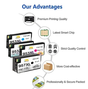 Voor Hp Inktcartridge 953xl Compatibele Inkjetcartridge 953xl 953 950xl 951xl 952xl 954x 955x 957xl Voor Hp 8740 Inktcartridge