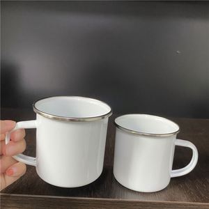 Mug à café 11 oz en émail, en grès, avec poignée, pour sublimation et impression par transfert thermique - Product Image 2
