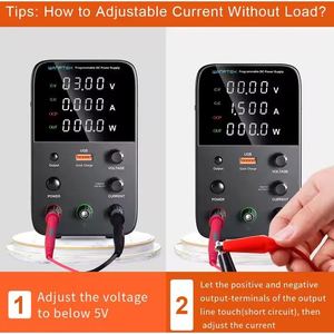 แหล่งจ่ายไฟฟ้ากระแสตรงแบบตั้งโปรแกรมได้ WANPTEK 30V 5A 150W พร้อมพอร์ต USB ชาร์จเร็ว - Product Image 3