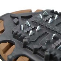 Crampons antidérapants pour chaussures/bottes, crampons à glace, crampons à neige, 24 pointes en acier