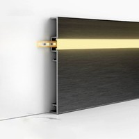 Plinthe en aluminium LED pour éclairage d'ambiance au sol