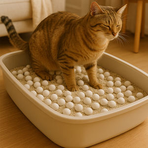 ETERNAL WORLD Billes de céramique en zéolite biodégradables pour l'adsorption et la désodorisation de la litière pour chats - Product Image 4