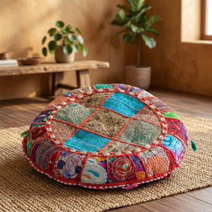 Indian Bohemian Style Embroidered Patchwork Pillow Cover Home Hospital Hotel Use Nonwoven Technics Pillow Cases & <b>Cushion</b> Cases - Product Image 3