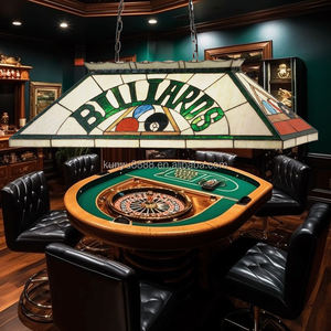 Lustre LED de style Tiffany pour table de billard de 42 pouces, verre teinté personnalisé, éclairage pour salle de billard, salle de snooker, bar - Product Image 5