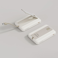 C34 L Banco de Energía Magnético 2 en 1 de 10000 mAh, Carga de 15 W para Teléfonos y Relojes Inteligentes, Viajes Cortos