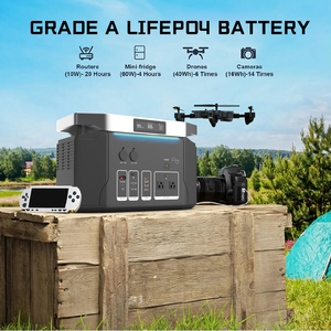 Estación de energía portátil LiFePO4 para interiores/exteriores MPPT <span class=keywords><strong>DC</strong></span>/AC, almacenamiento de energía de emergencia móvil Universal, energía de coche USB de onda sinusoidal pura - Product Image 4