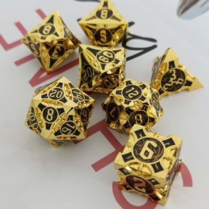 Rắn Đa Diện Kim Loại <span class=keywords><strong>Dice</strong></span> Set Cho Dungeons & Dragons Kỹ Năng Cuộn Bán Buôn D & D Kim Loại Kẽm Hợp Kim Xúc Xắc - Product Image 2
