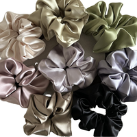 Élastiques à cheveux en satin de soie de haute qualité CHENGHE avec impression de logo personnalisé pour femmes, grands bandeaux pour cheveux, accessoires pour cheveux