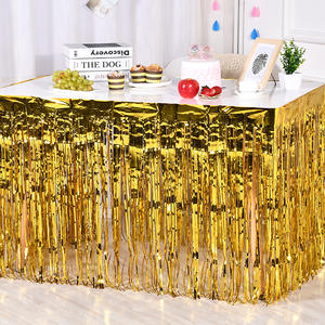 Manteles de Papel Metálico Desechables de Plástico para Fiestas de Cumpleaños, Bodas, Compromisos, Despedidas de Soltera - Product Image 1