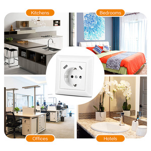 <span class=keywords><strong>Prise</strong></span> murale encastrée Schuko 55 mm avec USB, chargeur USB-C 17 W pour téléphones mobiles ou smartphones, MP3, ordinateur - Product Image 5