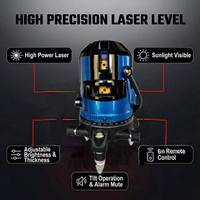 Niveau laser rotatif automatique 5 lignes à faisceau vert 360° de qualité industrielle et DIY, auto-nivelant et multi-usage – Offre Spéciale