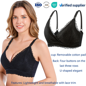 Tùy Chỉnh Áo Ngực Cho Con Bh Thai Sản Ren Điều Dưỡng Áo Ngực Cộng Với Kích Thước Không Dây Điều Dưỡng Áo Ngực Cho Con Bú Mở - Product Image 2