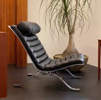 Fauteuil inclinable de luxe moderne en acier inoxydable pour salon et mobilier de maison