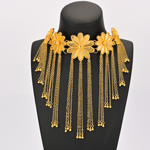 Collier pour femme YIYI, série luxe, style Dubaï, plaqué or, chaîne à maillons, cristal et strass, bijoux de fête de mariage - Product Image 6
