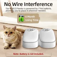 Distributeur automatique de nourriture pour chien à double bol, programmable pour 2 repas, distributeur intelligent de nourriture pour chat, nourrisseur d'animaux pour nourriture humide et sèche, accessoires pour chat