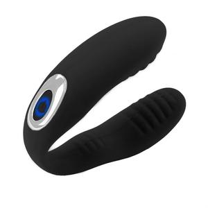 <strong>2</strong>-in-1 G-Spot &amp; Clitoral Stimulator USB Rechargeable 12-Mode <strong>Silicone</strong> <strong>Dildo</strong> Curved Bending Sex Toy for Couples - Product Image 3